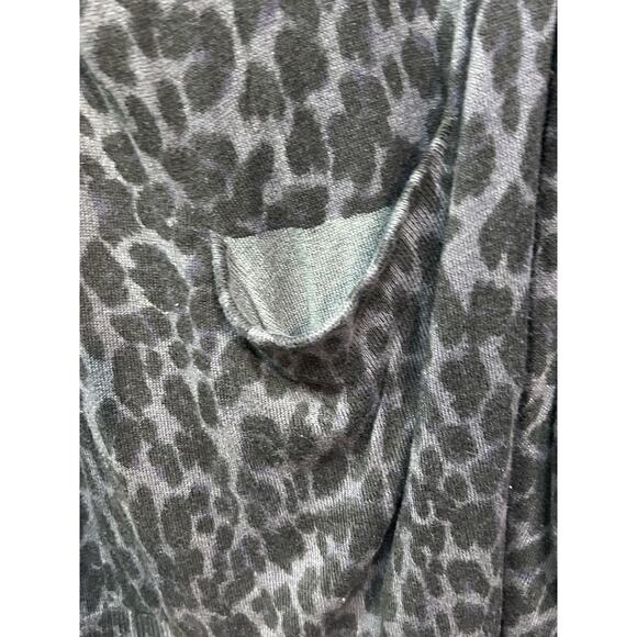 Style & Co Cardigan Sweater Womens XL Leopard Print Open Front Pockets Lightweig - Picture 5 of 8